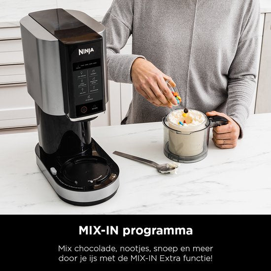 Ninja Creami - Machine à glaces 7-en-1 - Pour glaces, milkshakes, smoothie bowls et bien plus encore - Foodi - NC300EU