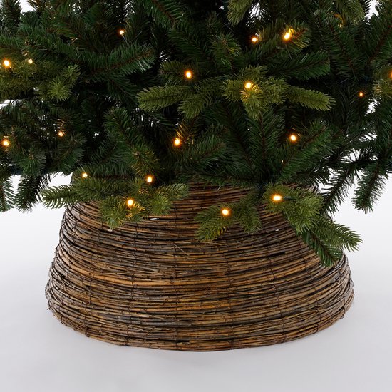 Décoration sapin de Noël - House of Seasons -jupe de sapin - H26 x Ø55 cm - Marron