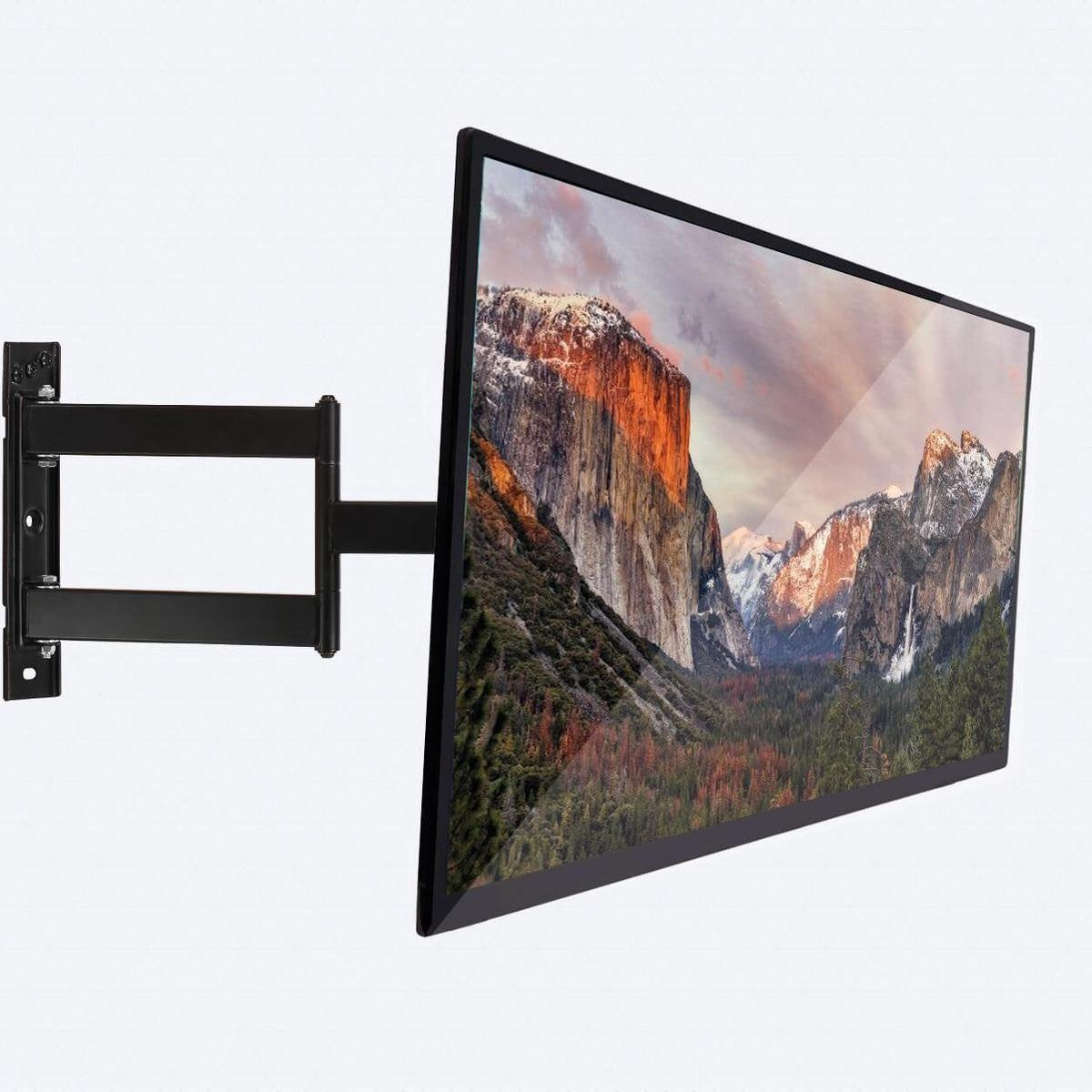Auronic Support TV rotatif et inclinable - Acier de haute qualité et robuste - Max 30 kg - 26” à 55” - Noir