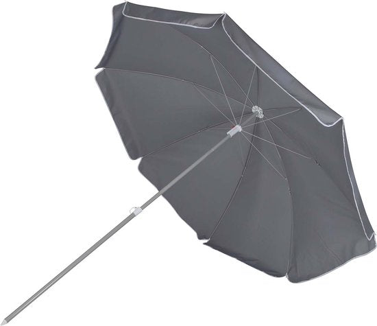 Bo-Camp - Parasol - Avec bras articulé - Ø 200 cm - Gris