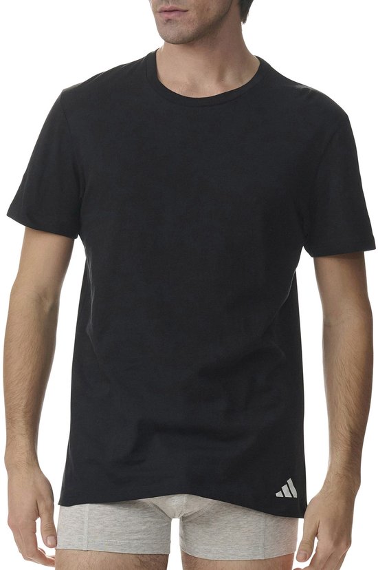 T-shirt à col rond Adidas pour homme (lot de 3) - Taille L