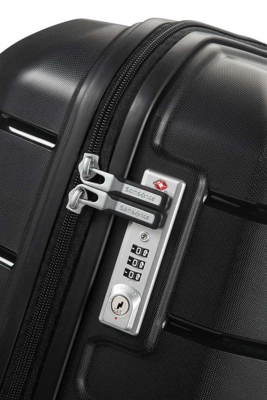 Grande valise - Samsonite Flux - avec extension - Polypropylène - Noir