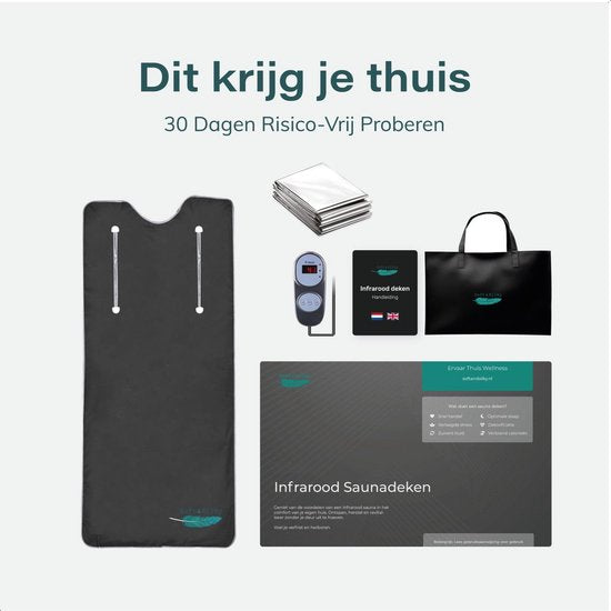 Couverture chauffante infrarouge - Soft & Silky – 2 zones de chaleur – Minuteur 1 heure – 600 W – 200 x 85 cm – Noir