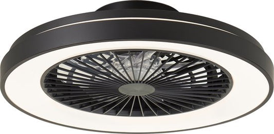 Brilliant Mazzaro - Ventilateur de plafond - LED 40W - 3000K-6500K - Dimmable - Noir