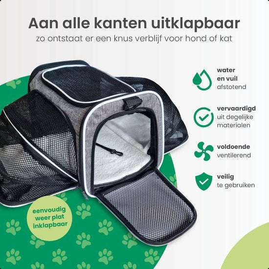 Gopets Sac de voyage pour chien - Jusqu'à 5.5KG - Gris