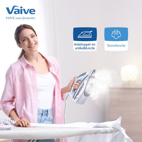 VAIVE SteamMaster 2600 - Fer à vapeur - Fers à vapeur - 2600W - 350 ML - Fonction Spray et Steam blast
