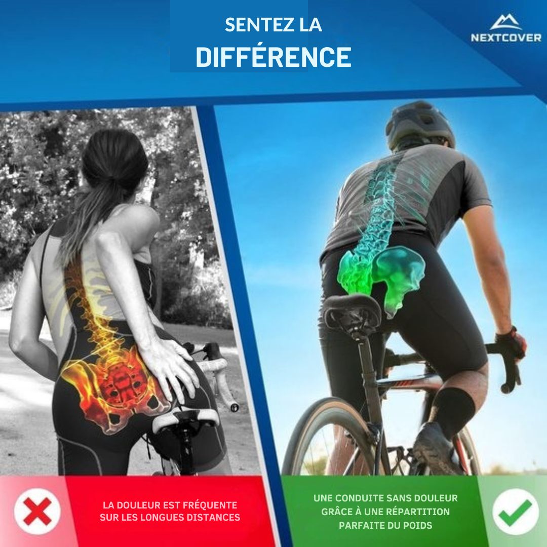 Selle de vélo NEXTCOVER® -MountainBike avec mousse à mémoire 3.0 - L'original - ergonomique - pour femmes ou hommes - noir
