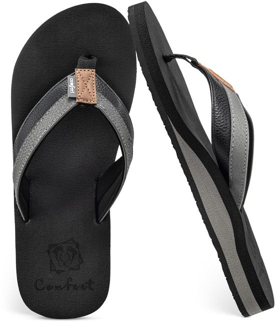 Pantoufles Homme - Sandales - Noir - Taille 41 - Comfeet