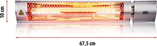 alpina Heater Chauffe-terrasse - électrique - intérieur et extérieur - infrarouge - suspendu - avec télécommande - 2000W