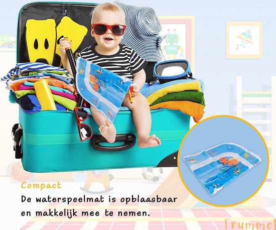 Frummel Water Playmat Baby - Matelas d'eau - Matelas de jeu - Gonflable - Jouets d'eau pour bébé - Cadeau de maternité - Bébé Requin