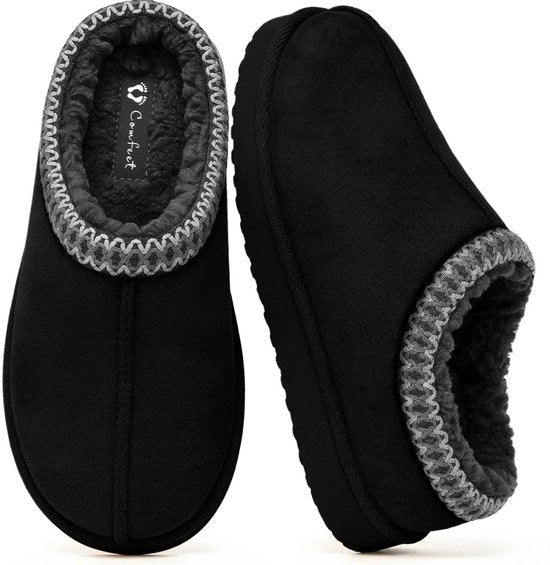 Pantoufles pour femmes - Pantoufles - Taille 38/39 - Noir - Antidérapantes - Comfeet