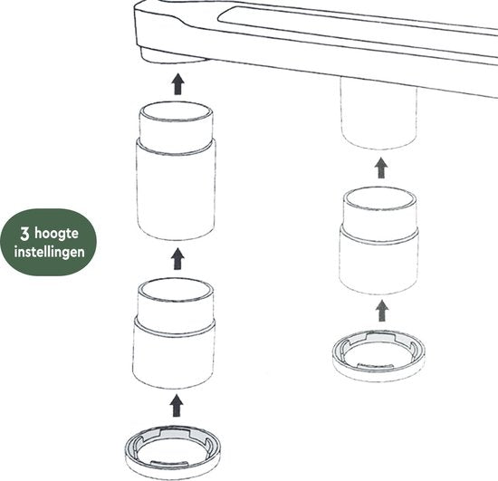 BRASQ Monitor Stand Black MS100 - Support de moniteur pour ordinateur portable ou écran - Hauteur réglable 38x24x11,2 cm