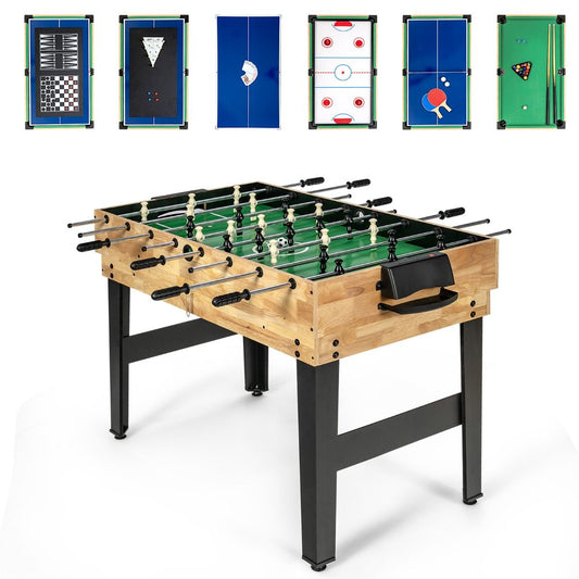 Table de jeux multifonctionnelle Coast - 10 jeux en 1 - Modèle empilable - Bois - 105,5 x 61 x 80 cm