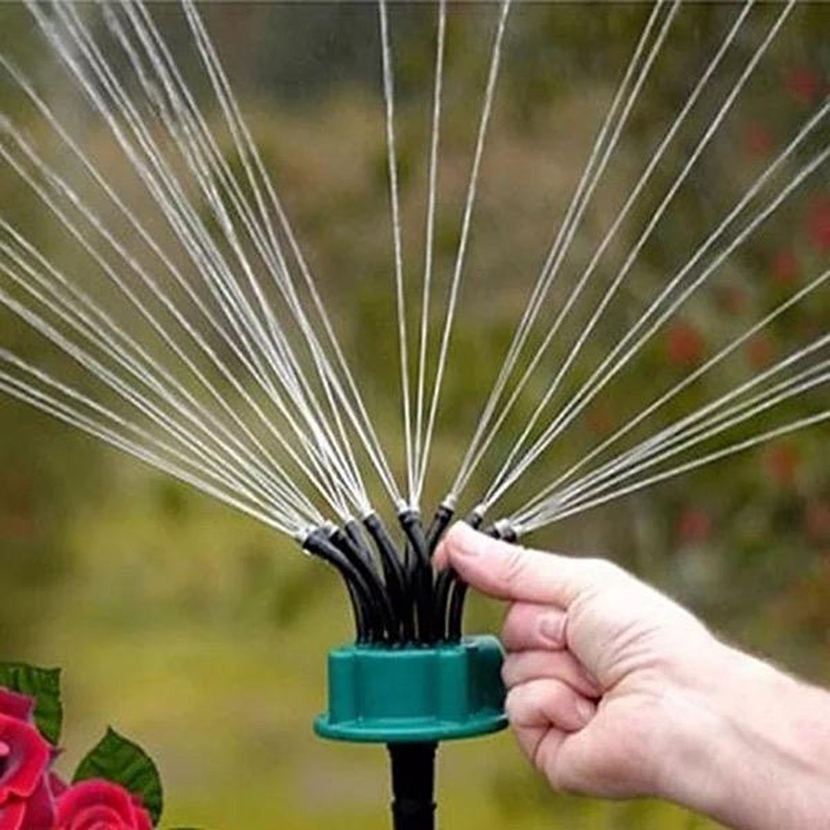 Arroseur multifonctionnel de jardin PREMIUM - eau - noir/vert