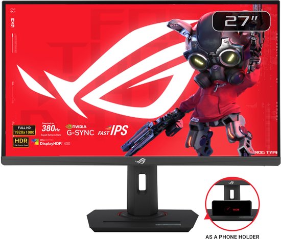 ASUS ROG Strix XG279CNS - Écran de jeu IPS FHD haute fréquence - 380 Hz - 0,3 ms - Compatible G-Sync - 27 pouces