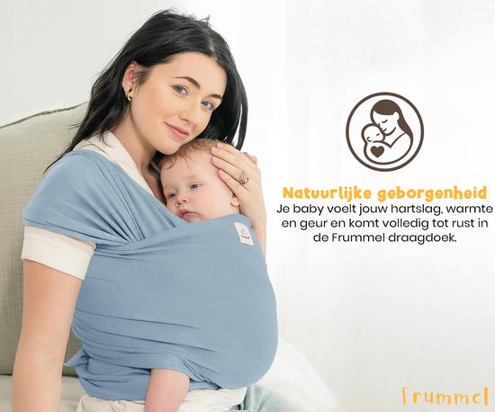 Écharpe porte-bébé Frummel bleu clair - Porte-bébé - Écharpe porte-bébé - Porte-bébé - Écharpe porte-bébé - Bébé 0-36 mois - Nouveau-né