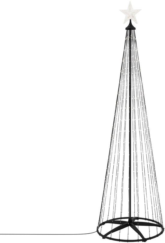 Décoration de Noël extérieure LED 210 cm avec 370 LED blanc chaud