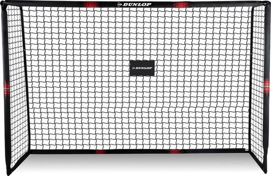 Cage de Football pour Enfants Dunlop - pour Jardin- montage facile - Filet de Football - noir/rouge 240 x 160 x 85 CM - métal