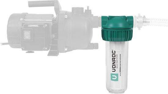 VONROC Préfiltre pour pompes et pompes hydroniques - 25cm - Max. 4300l/h - Préfiltre universel