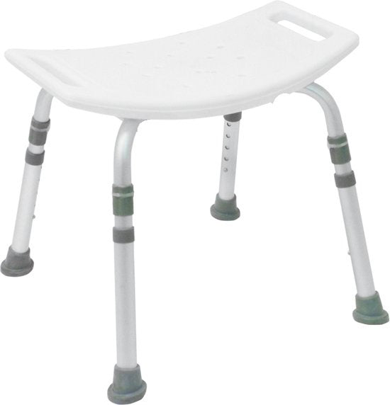 Chaise de douche antidérapante - Vivamore - Hauteur réglable - Max. 150 kilos