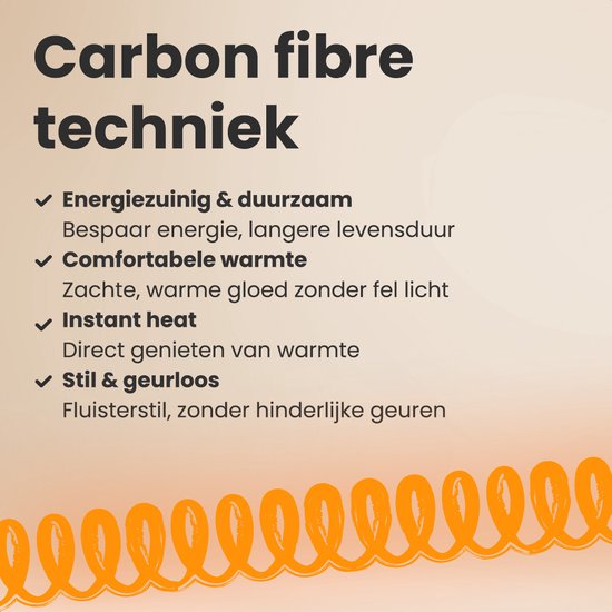 Auronic Terrace Heater - Chauffage infrarouge - Ecran tactile - 15m2 - Electrique - 2500W - Télécommande - 9 niveaux - Noir