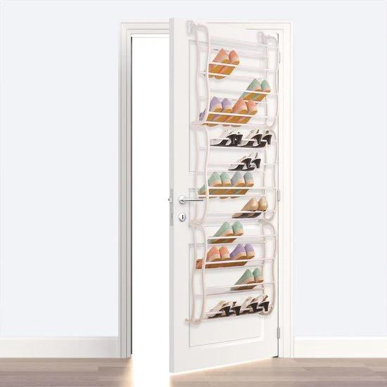 Happy Goods - Support à chaussures XXL - 40 paires de chaussures - Support de rangement - Porte émoussée et opaque - Armoire à chaussures - Support à chaussures suspendu - Métal - Rangement suspendu - Système de rangement de chaussures - Armoire à chaussu