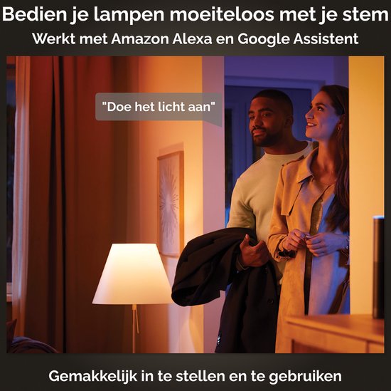 Suspension Philips Hue Ensis - lumière blanche et colorée - noire