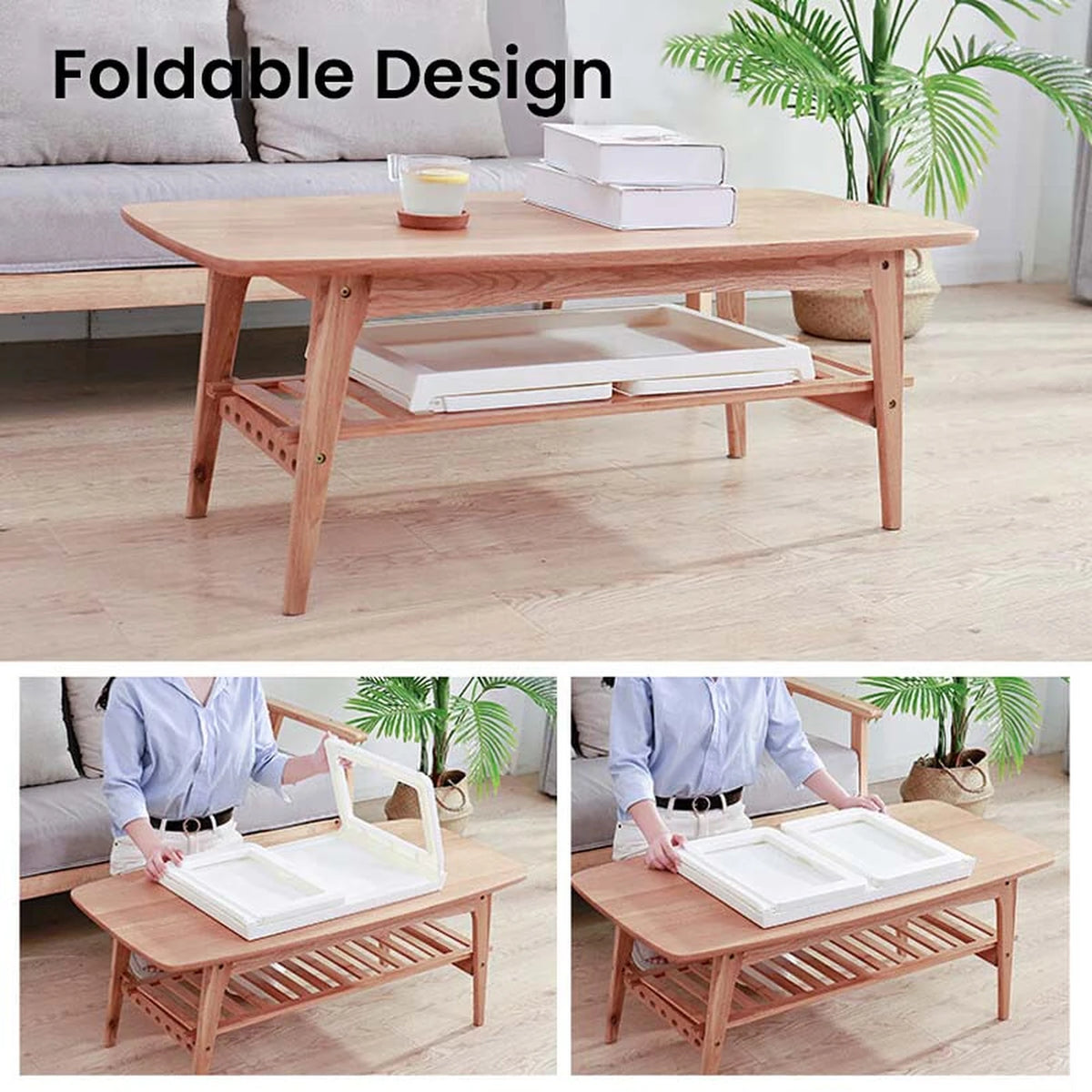 Table pliante pour ordinateur portable H.XUN - Table de chevet - Table de lecture et d'étude - Multifonctionnelle