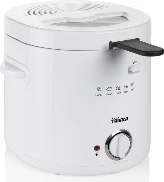Friteuse Tristar 1,5 litre - FR-6941 - Friteuse 1 000 W - Revêtement antiadhésif - Blanc