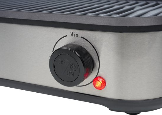 Princess Table Chef Purify - 103215 - Barbecue de table - 35 x 21 cm - Gril de table et barbecue avec système de filtration d'air - Aspiration intégrée - Jusqu'à 260 degrés - Sans PFAS - 1 800 W