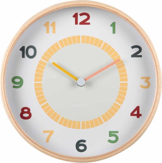 Horloge murale Karlsson Chico - Multicolore - Ø 25 cm - Horloge murale scandinave
