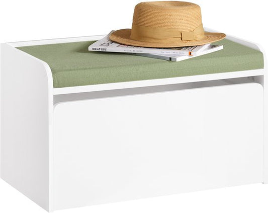 SoBuy KMB80-W Toy Box - Boîte de rangement blanche avec tiroir et roues