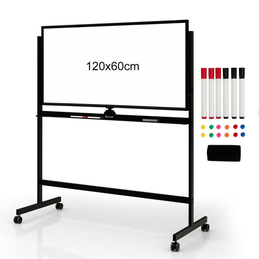 Coast double face magnétique mobile tableau blanc mobile roulant panneau mural blanc pour bureau noir