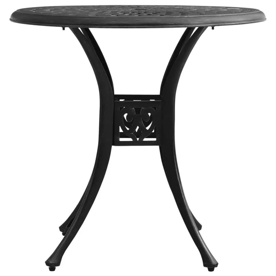 Table de bistrot Yaheetech Ø 78 cm - Aluminium moulé - Trou pour parasol - Bronze