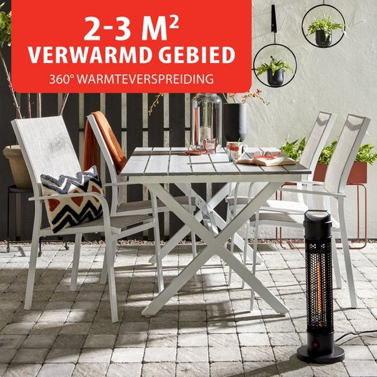 alpina Heater Chauffe-terrasse - Chauffage infrarouge - IP44 résistant aux éclaboussures - 800W
