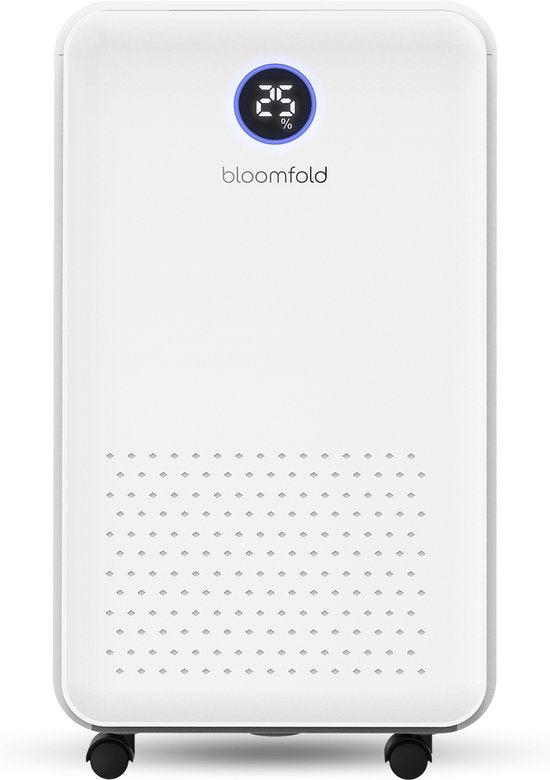 Déshumidificateur Bloomfold - 16L par jour - Fonction Lavage-Séchage incluse - Convient pour le salon, la chambre, le sous-sol et la salle de bain - Déshumidificateur - Blanc