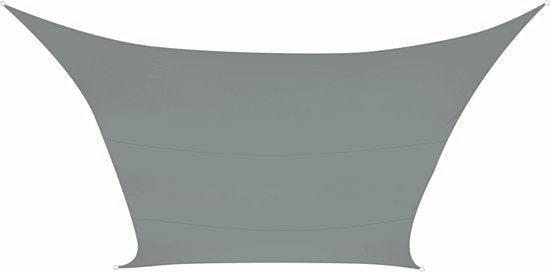 Toile d'ombrage Perel, hydrofuge, 4 x 3 m, 160 g/m², polyester, rectangle, gris clair