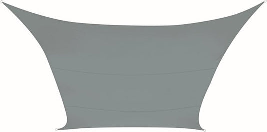 Toile d'ombrage Perel, hydrofuge, 4 x 3 m, 160 g/m², polyester, rectangle, gris clair