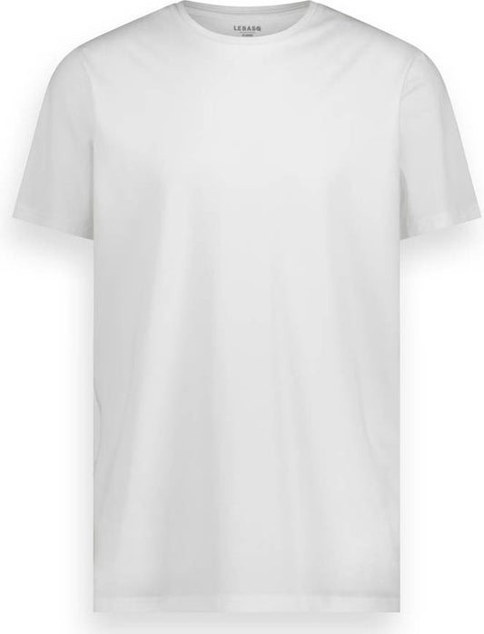 LEBASQ - T-shirt Miles pour homme - Lot de 3 - Col rond - Extra long - Idéal comme sous-vêtement - Blanc - XXL - Coton