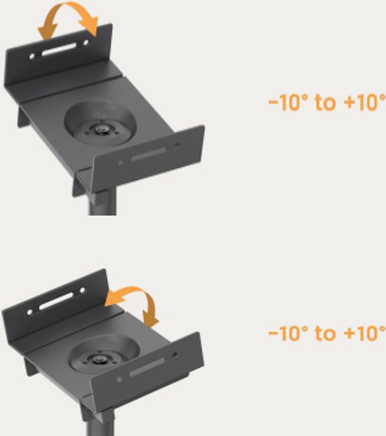 Support mural pour haut-parleurs universel - fixation murale de haut-parleurs - support mural pour haut-parleurs - fixation murale de haut-parleurs - orientable orientable inclinable - charge admissible de 25 kg - jeu de 2 pièces