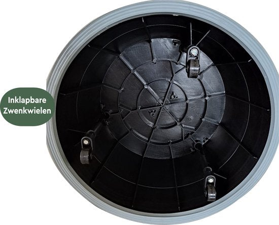 BRASQ Tabouret de marche Comfort Grey ST200 - Mobile - Capacité 150 kg - Tabouret de marche - Tabouret de marche adultes - Pied d'éléphant