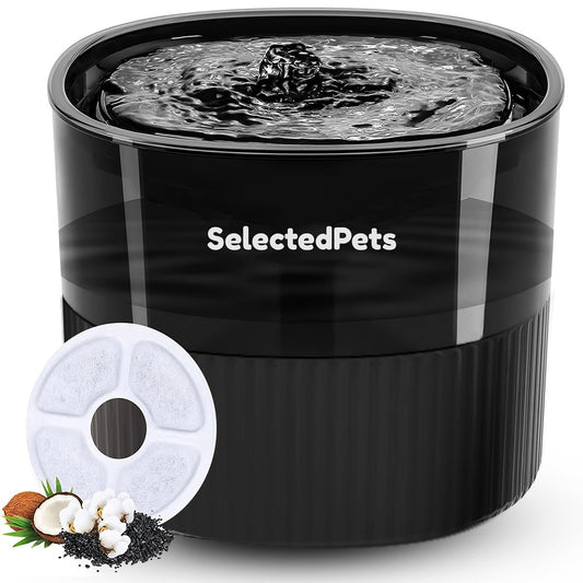 Abreuvoir chat et chien - Noir - 1.8L - Avec filtre