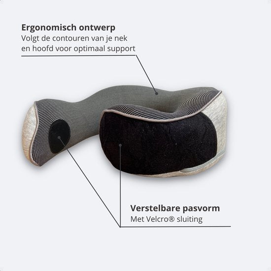 Oreiller cervical avion/voiture - oreiller de voyage - mousse à mémoire de forme - oreiller cervical ergonomique - oreiller de voyage - mousse à mémoire de forme