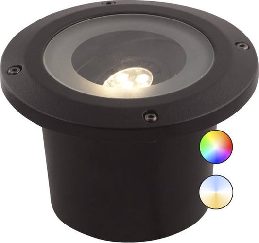 Eclairage de jardin Spot au sol Encastré Zigbee 12V | Rubum | 5W 280Lm RGBW | IP67