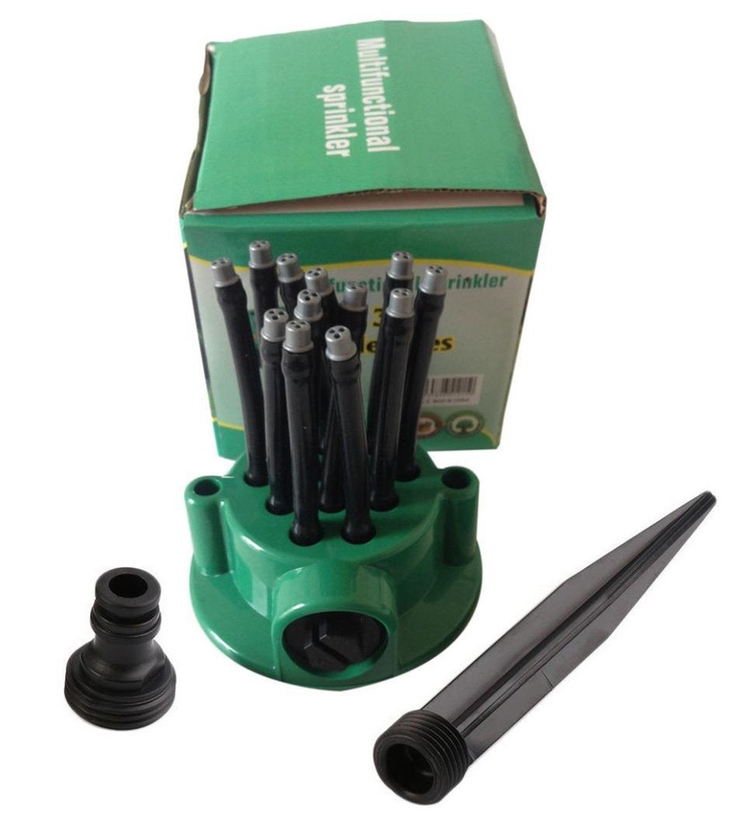 Arroseur multifonctionnel de jardin PREMIUM - eau - noir/vert