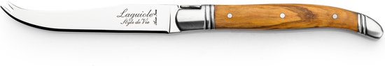 Laguiole Style de Vie Set de couteaux à fromage Luxury Line - 3 pièces - Bois d'olivier