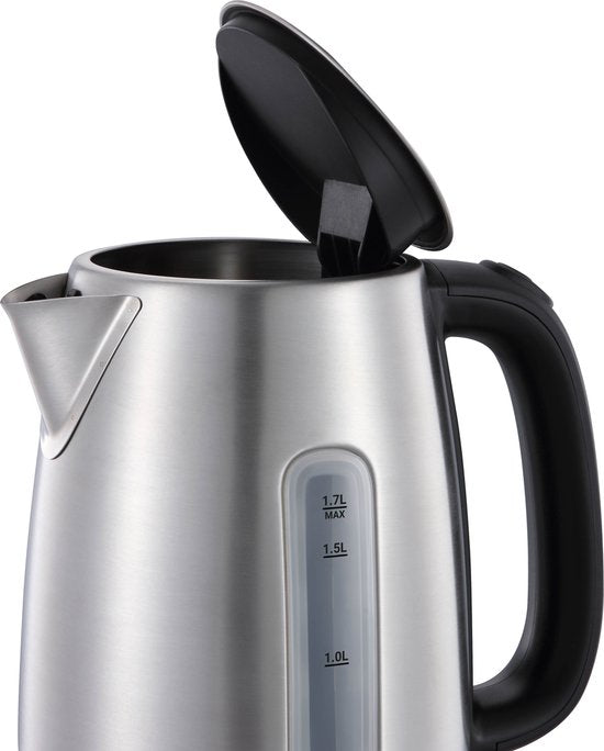 Tomado TWK1709S - bouilloire en acier inoxydable - capacité de 1,7 litre - 2200W - filtre anti-calcaire - indicateur de niveau d'eau