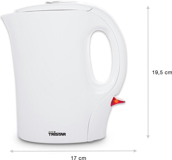 Bouilloire électrique Tristar WK-3372 - 1 100 W - 1 L - Adaptée au camping - Blanche