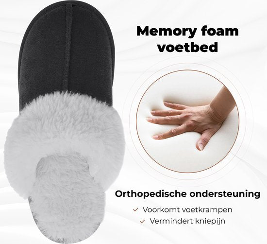 Chaussons Dames - Chaussons - Taille 36/37 - Noir - Antidérapant - Comfeet