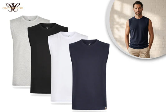 Lot de deux t-shirts sans manches Outspot - Noir - Taille S